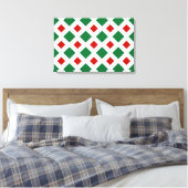 Green und Red Diamonds auf White Leinwanddruck (Insitu (Schlafzimmer))