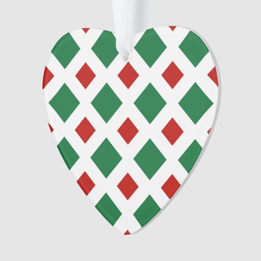 Green und Red Diamonds auf White Ornament (Vorderseite)