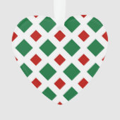 Green und Red Diamonds auf White Ornament (Vorderseite)