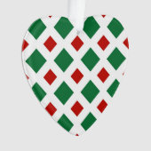 Green und Red Diamonds auf White Ornament (Vorderseite)