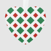 Green und Red Diamonds auf White Ornament (Rückseite)