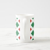 Green und Red Diamonds auf White Porzellantasse (Rückseite)