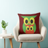 Green und Red Owls Kissen (Stuhl )