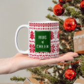 Green und Red Strick Sweater Tasse der Weihnachtsf