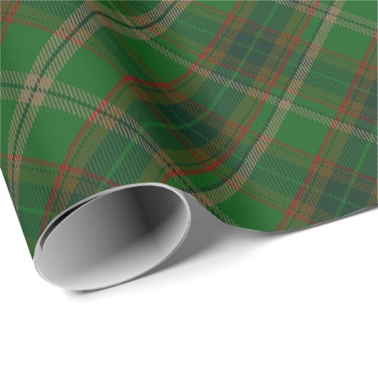 Green und Red Tartan Karierte Weihnachtsgeschenke Geschenkpapier (Rolleneckpunkt)
