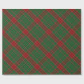 Green und Red Tartan Kariertes Weihnachtsgeschenk Geschenkpapier (Flach)