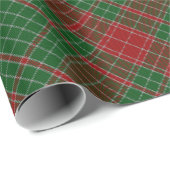 Green und Red Tartan Kariertes Weihnachtsgeschenk  Geschenkpapier (Rolleneckpunkt)