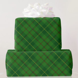Green und Red Tartan Kariertes Weihnachtsgeschenk  Geschenkpapier