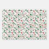 Green und Red Terrazzo Muster Weihnachten Geschenkpapier Set (Vorderseite)