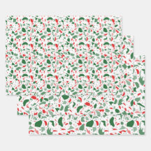 Green und Red Terrazzo Muster Weihnachten