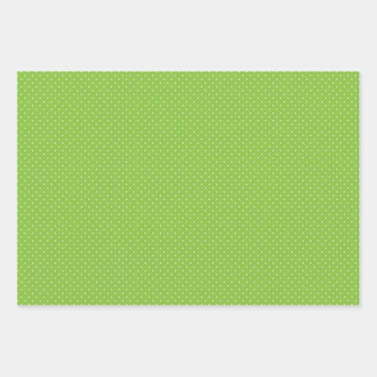 Green und Red White Polka Dots Weihnachtsmuster Geschenkpapier Set (Vorderseite 3)