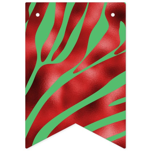 Green und Red Zebra Wimpelkette (Zweite Fahne)