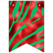 Green und Red Zebra Wimpelkette (Dritte Fahne)