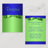 Green und Royal Blue Enclosure Card Begleitkarte (Vorne/Hinten)