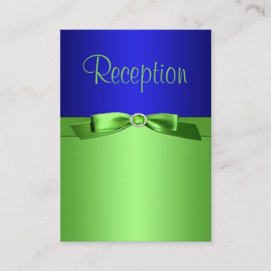 Green und Royal Blue Enclosure Card Begleitkarte (Vorderseite)
