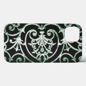 Green und schwarz scrollwork muster Case-Mate iPho iPhone Hülle (Rückseite (Horizontal))