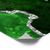 Green und Silver Agate 16 . Geburtstag Willkommen Poster (Ecke)