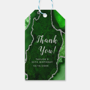 Green und Silver Agate Geburtstag Vielen Dank Geschenkanhänger