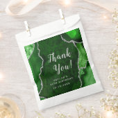 Green und Silver Agate Geburtstag Vielen Dank Geschenktütchen (Ausgeschnitten)