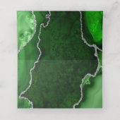 Green und Silver Agate Marble 16 . Geburtstag Platzkarte (Innenseite Aufgefaltet)