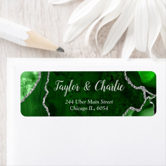 Green und Silver Agate Marmorhochzeit (Insitu)