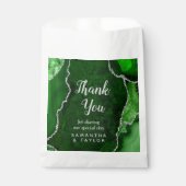 Green und Silver Agate Wedding Vielen Dank Geschenktütchen (Vorderseite)