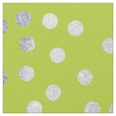 Green und Silver City Dots Stoff (Nahaufnahme)