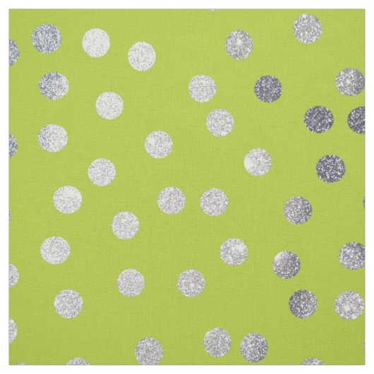 Green und Silver City Dots Stoff (Muster)