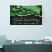 Green und Silver Glitzer Agate 16 . Geburtstag Banner (Messeveranstaltung)