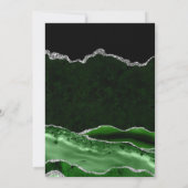 Green und Silver Glitzer Agate 16 . Geburtstag Einladung (Rückseite)