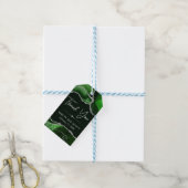 Green und Silver Imitats Glitzer Agate Wedding Geschenkanhänger (Mit Garn)