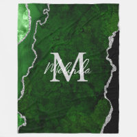 Green und Silver Marble Agate