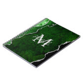 Green und Silver Marble Agate Notizblock (Linke Seite)