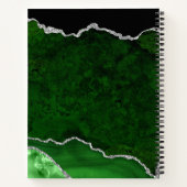 Green und Silver Marble Agate Notizblock (Rückseite)