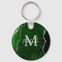 Green und Silver Marble Agate