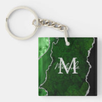 Green und Silver Marble Agate