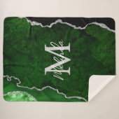 Green und Silver Marble Agate Sherpadecke (Vorderseite (Horizontal))