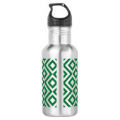 Green und Silver Meander Edelstahlflasche (Rückseite)