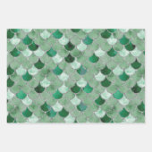 Green und Silver Mermaid Scales Geschenkpapier Set (Vorderseite 3)