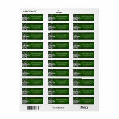 Green und Silver Snowflake Address Labels (Vorne)
