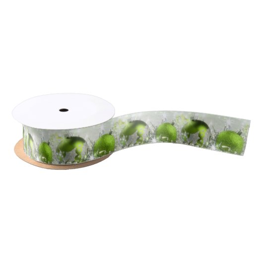 Green und Silver Weihnachtslieder Ribbon Satinband (Spule)