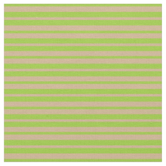 Green und Tan Strip Muster Stoff (Nahaufnahme)