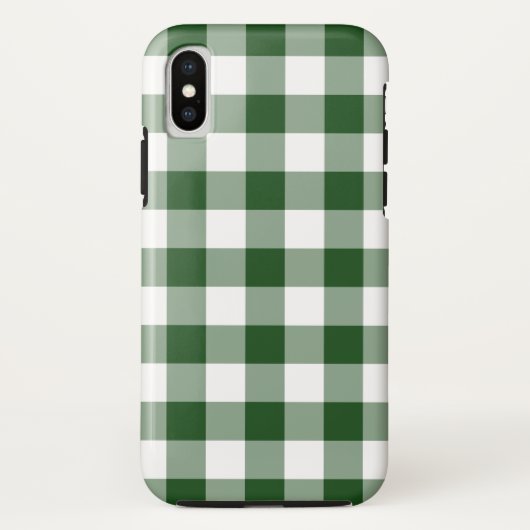 Green und White Buffalo Kariert iPhone X Fall Case-Mate iPhone Hülle (Rückseite)