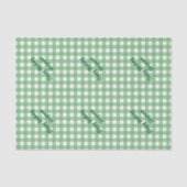 Green und White Classic Gingham Pattern Seidenpapier (Vorderseite)