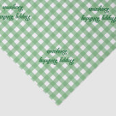 Green und White Classic Gingham Pattern Seidenpapier (Ausschnitt)