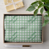 Green und White Classic Gingham Pattern Seidenpapier (Geschenk)