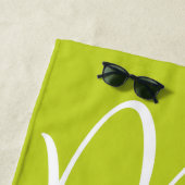 Green und White Custom Mr. und Mrs. Strandtuch (Beispiel)