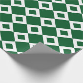 Green und White Diamond Muster Geschenkpapier (Ecke)