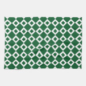 Green und White Diamond Muster Geschirrtuch (Horizontal)