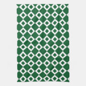 Green und White Diamond Muster Geschirrtuch (Vertikal)